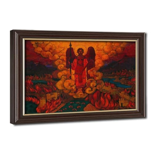 The Last Angel Nicholas Roerich impression sur toile déco murale bureau avec cadre suspendu