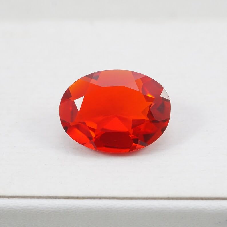 Saphir orange pour bague et pendentif DIY en loisirs créatifs - 2