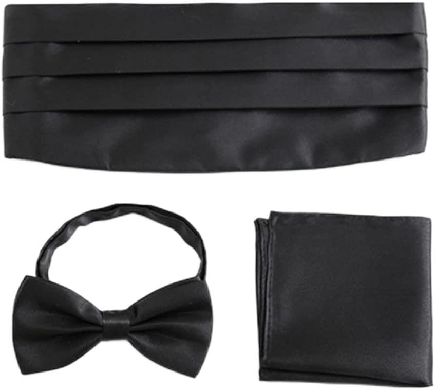 Wedding Mens Cummerbunds Sets Pocket Square Hanky Bowties Tuxedo Formal Sash Wide Belts