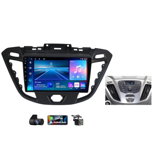 Radio coche DAB de 9" Android 14 con Carplay inalámbrico para Ford Transit 2013-2018