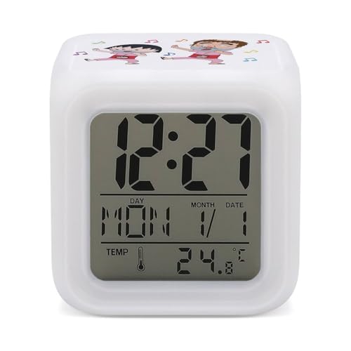 目覚まし時計 志村けん だいじょうぶだぁ 変なおじさん めざまし時計 デジタル時計 置き時計 目覚ましライト デジタル/温度/カレンダー表示 電池式 人気