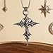 Cluksik Gothic Cross Necklace Dark Fashion Accessory for Alternative Style, Grunge Aesthetic Emo Jewelry Piece for Daily Wear Special Occasions, Goth Cross Necklace for Gothic Fashion Enthusiasts