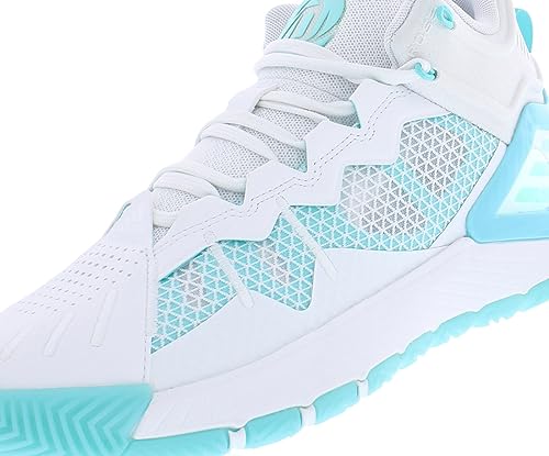 Image of adidas D Rose Son of Chi Unisex Shoes Size 13, Color:Pure White /Teal /Cloud White