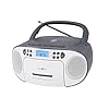 Reflexion CD-Player mit Kassette und Radio für Netz- und Batteriebetrieb (PLL UKW-Radio, LCD-Display, AUX-Eingang…