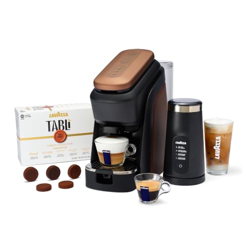 Lavazza Tablì Espresso Machine (Brown), Milk Frother, Variety 60 Coffee Tabs - image 1