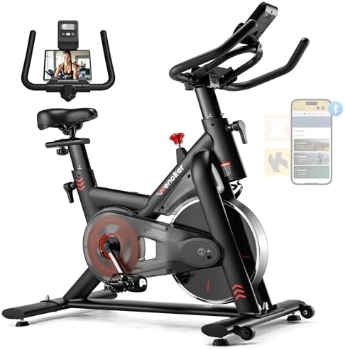 Exercise Bike for Home – 350LB Indoor Cycling Bike, Silent Statio...