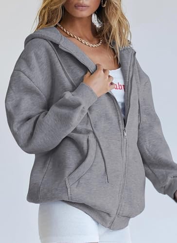 Image of PRETTYGARDEN Women's 2026 Spring Zip Up Y2K Hoodies Casual Long Sleeve Sweatshirts Fall Winter Track Jackets with Pockets