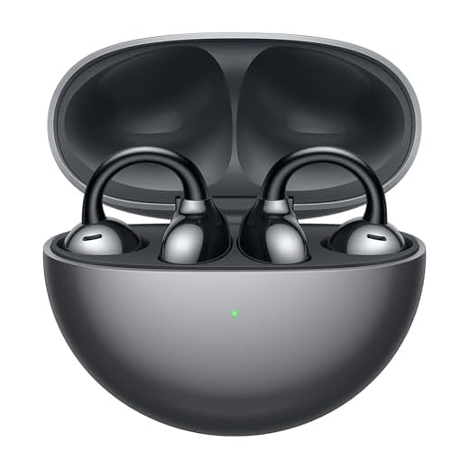 Fone de Ouvido Sem Fio, HUAWEI FreeClip, C-bridge Design, Tecnologia Open-Ear, Reconhecimento Automático de Posição Esquerdo-Direito, Preto