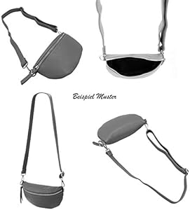SH Leder ® Lala G399 Echt leren heuptas, dames, heren, uniseks, riemtas voor festivals, reizen, buiktas, grote crossbody bag, vrouwen leren tas, 30x18cm, lichttaupe, Large