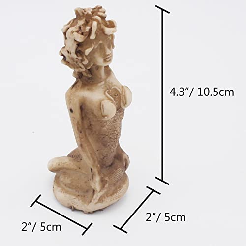 Image of Pyramid Pharaoh Aquarium Fish Tank Decorations Statues Figurine Sculpture Ancient Egypt Reptile Turtle Lizard Spider Tanks Terrarium Egyptian Decor Ornament Pet (Medusa)