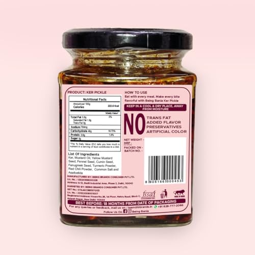 Image of Premium Handmade Ker Pickle, 250gm in glass jar | Marwadi Rajasthani | Delicacy pickle | Teet Dela Achar | Kair Achaar