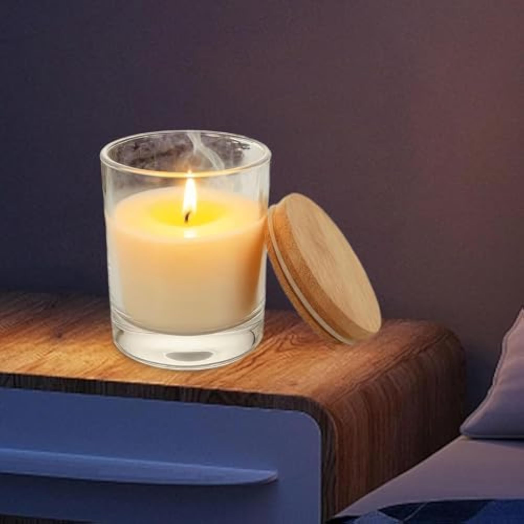 6pcs Thick Candle Jars with Lids, 7 oz Gift Set