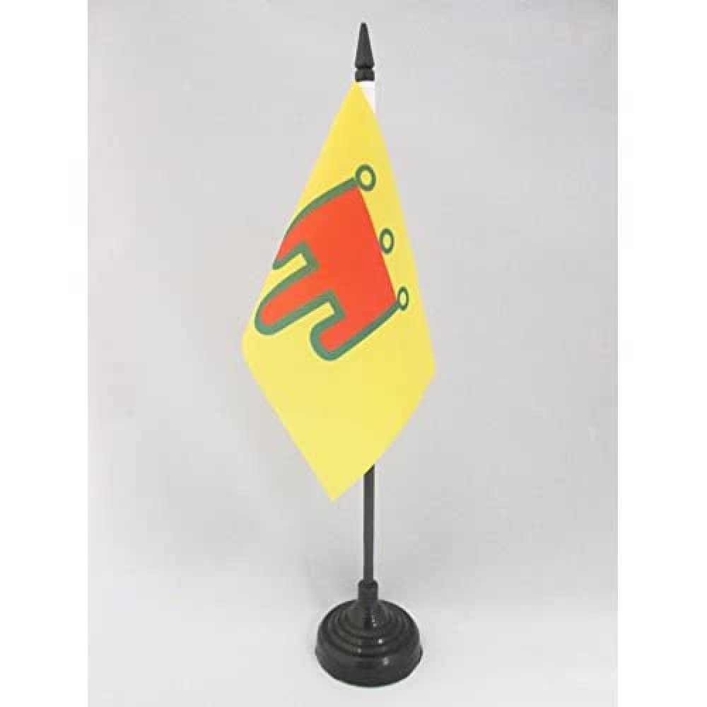 AZ FLAG, Auvergne Table Flag 4'' x 6'', French region of Auvergne Office Mini Banner 100% Polyester 15 x 10 cm