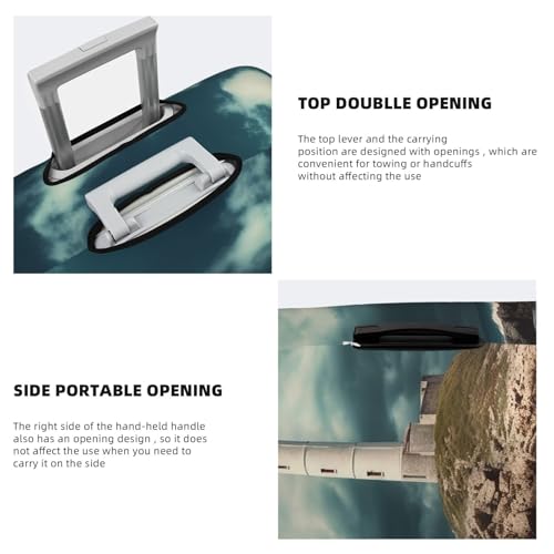 Travel Luggage Cover Fashion Suitcase Protector Lighthouse Seaside Spandex Baggage Covers Washable Suitcase Covers Anti-Scratch Luggage Cover Protectors Fits 18-32 Inch Suitcases X-Large4