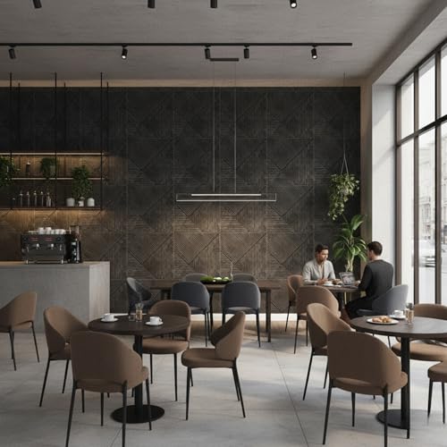 Image of Kayra Decor 3D PVC Wall Panel - Fluted Design, Nexa Gray Color 19.7 inch x 19.7 inch (Pack of 18) - Covers 48.51 Sq. Ft.