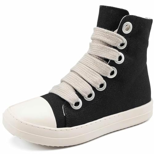 Kluolandi Fashion High Top Sneakers for Women Wide Lace Up