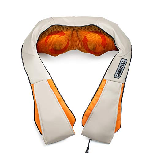 Preisvergleich Produktbild Nackenmassagegerät mit Wärmefunktion 3D Shiatsu Massagegerät - Massagegerät Rücken Nacken Schulter - Massager für Auto Haus Büro