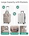 BAGSMART Rolling Duffle Bag with Wheels, 35L Carry on Travel Bag with Detachable Wheels, PVC Wet Pocket Duffel bag with Wheels, Baby Pink