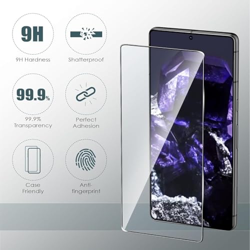 Image of SHILD-(Pack 2 Tempered Glass Screen Protector For Pixel 8 Cellphone|Hd Perfect-Fits Design Google Pixel 8 Tempered Glass Screen Guard-Fingerprint Working /9H Hardness