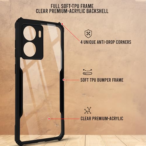 Image of Jkobi Back Cover Case for Realme P3 (Ultimate Shockproof Bumpers | Anti Yellow | Hybrid PC | Black)