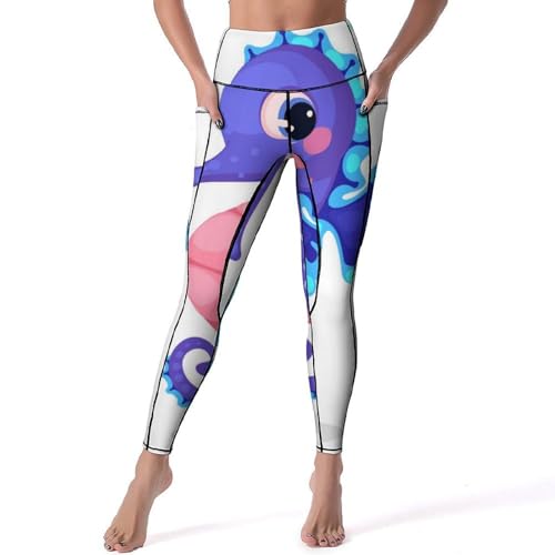 Pantalon de sport gainant Hippocampe legging femmes taille haute gym S