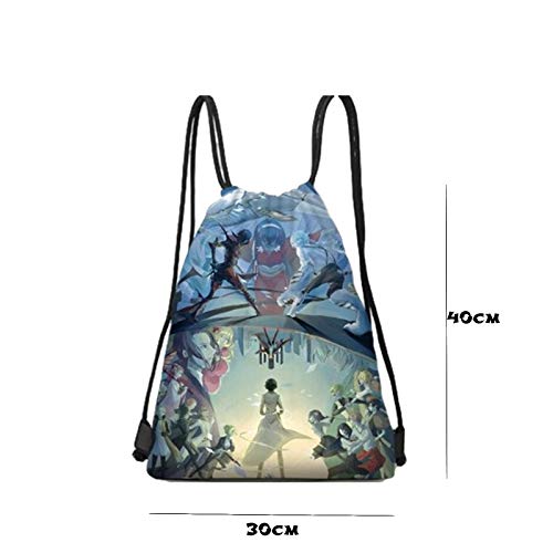 Bungo verdwaalde honden Set, trekkoord tas+Poster+Sleutelhanger+Stickers+Broche Kaartstickers+Telefoonhouder (Poster) - Image 3