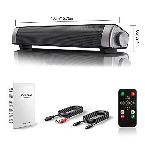 [New 2020 Upgraded] Sound Bar Wired and Wireless Bluetooth Home Theater TV Stereo