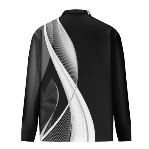 Men's T-Shirt Tops Fashion 3D Printed Long Sleeves 1/4 Zipper up Stand Collar Tees Shirts Pullover Sweatshirt Tops3