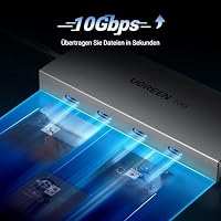 UGREEN USB C Hub 10 Gbps, Adapter mit 4 USB C 3.2 Ports (10cm) – Ansicht 3
