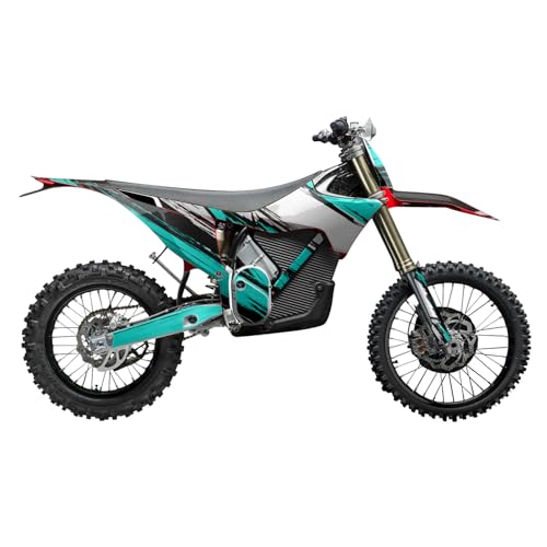 Image of Stark Varg MX 2023-2025 Graphics Kit Wrap - Grunge Stripe Cyan - Varg MX Skin - Premium 3M Vinyl Protective Wrap Decal Cover - Easy to Apply | Crafted in The USA by MightySkins