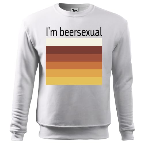 Sweat I'am beersexual unisex en coton pour amateurs de bière et style décontracté