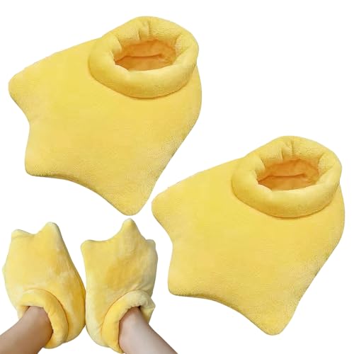 Zapatilla De Pato - Zapatos De Garra De Felpa Para Mascotas Lindas | Dibujos Animados Zapatos De Garra De Peluche, Trajes De Animales Mejorados, Zapatillas De Hogar Con Patas