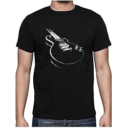 Camiseta para Hombre - Camisetas Guitarra Electrica Camisetas Hombre Rock - Small Negro