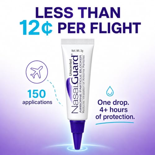 Image of for Air Travelers | Cabin Air Protection Gel | Helps Block Dust, Mold & Airborne Contaminants | Drug-Free, Applied Around Nose | TSA Friendly | 150+ Uses (Unscented, 3g)