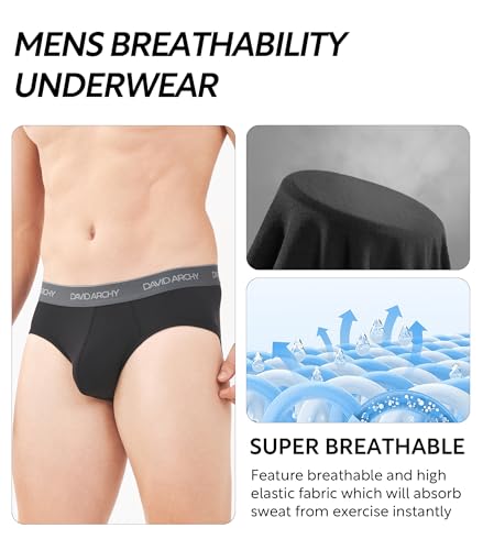 image for DAVID ARCHY Men's Underwear Briefs Rayon Made from Bamboo Wicking-Mois