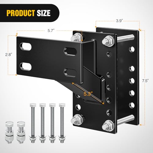 Image of Nilight Spare Tire Carrier Trailer Spare Tire Mount Boat Trailer Carrier Bracket Utility Trailer Accessories Fits 4 & 5 & 6 Lugs Trailer Wheels on 4 inch 4.5'' 4.75'' 5'' and 5.5'' Bolt Patterns 150 Lbs