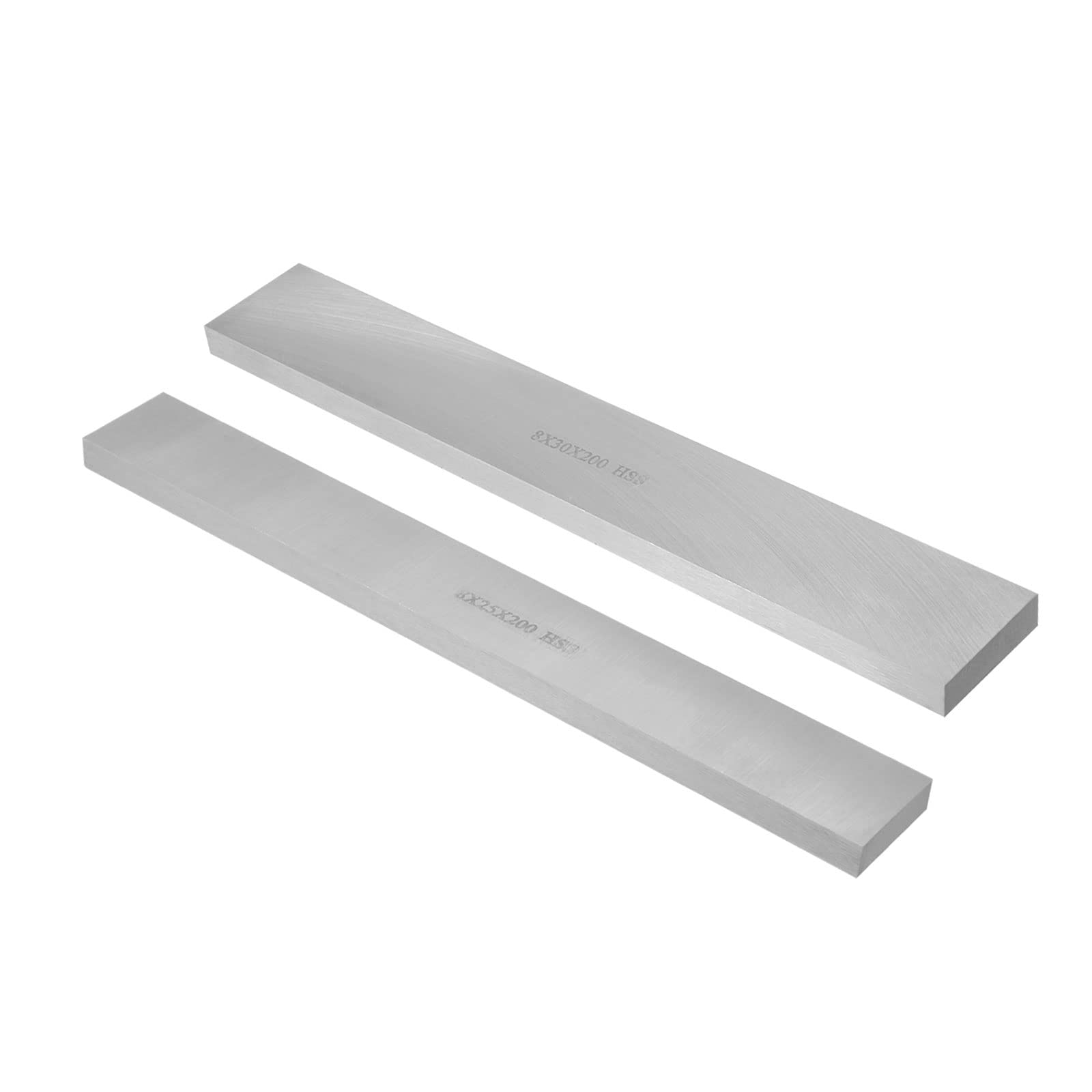 HSS Lathe Tool Bit 8mm x 25mm x 200mm & 8mmx30mmx200mm, Square Lathe Turning Tool Blanks, High Speed Steel Rectangular Fly Cutter Mill Blank