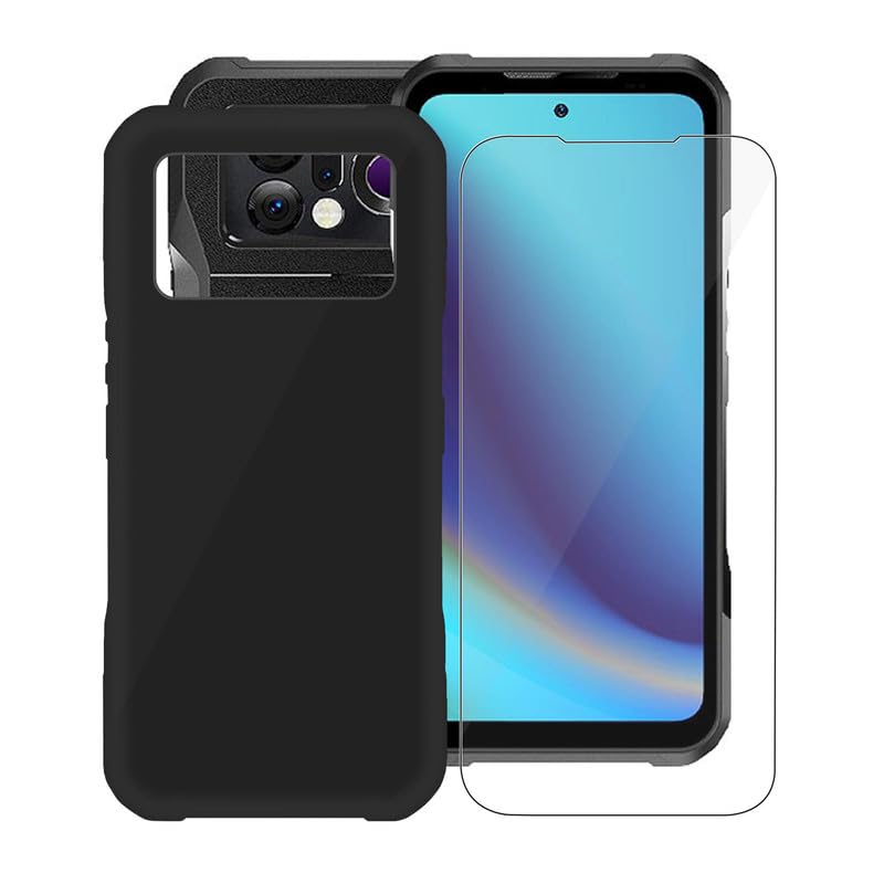 WIMSPEED Cover per Doogee V20 Pro (6.43 ) con Rotazione 360° Supporto Anello Metallico, Ultra Sottile Antiurto X Anti-Graffio Morbido Silicone TPU Bumper Nero Custodia per Doogee V20 Pro