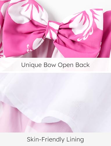 Image of Disney Stitch Minnie Frozen Elsa Princess Girls Backless Dress Off Shoulder /Short Sleeve Cinched Waist Kids Clothes Ages 2-13