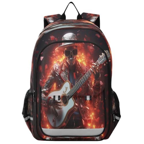 Sac à dos guitare cool de Noël robuste pour soulager le dos des ados
