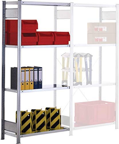 Regalwerk BERT 150|4 Étagères 2000 x 875 x 300 mm avec diagonales croisées Charge max. 150 kg 4 tablettes en acier