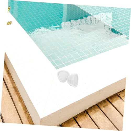 2pcs Tapones de Goma para Escalera de Piscina Blanca miniatura 5