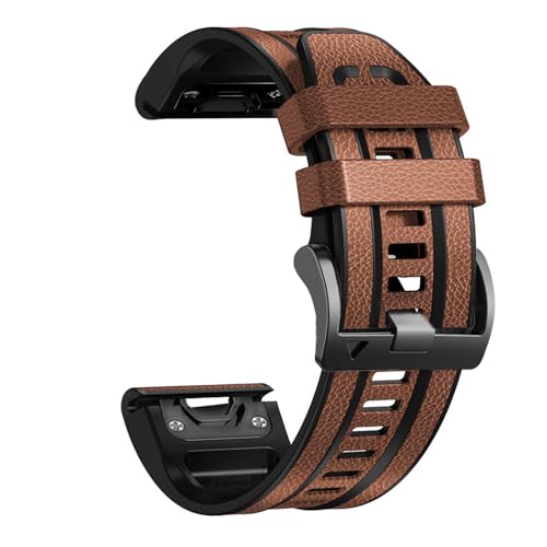 Correa QuickFit 22mm de cuero para Garmin Fenix miniatura 1