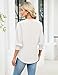 LOMON 3/4 Length Sleeve Womens Tops Quiet Luxury Summer 2026 Women Blouses Spring Break Essentials Fashion Clothing White S