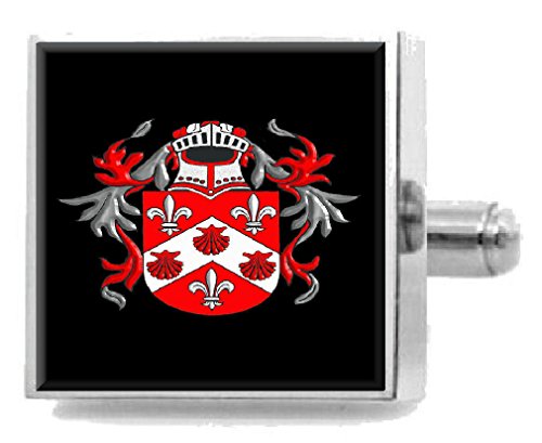 Clip para corbata Johnson Irlanda, accesorio con escudo familiar para bodas y galas