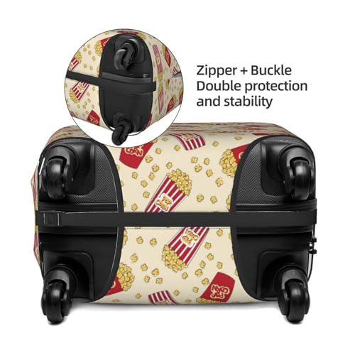 Cute Popcorn Red Luggage Cover Protector Anti-Scratch Washable Fits 18-32 Inch Luggage-X-Large4