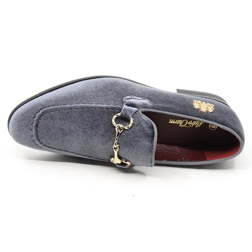 Image of Men's Velvet Designer Classic Dress Tuxedo Smoking Slipper Loafers Slip On Shoes SM-56