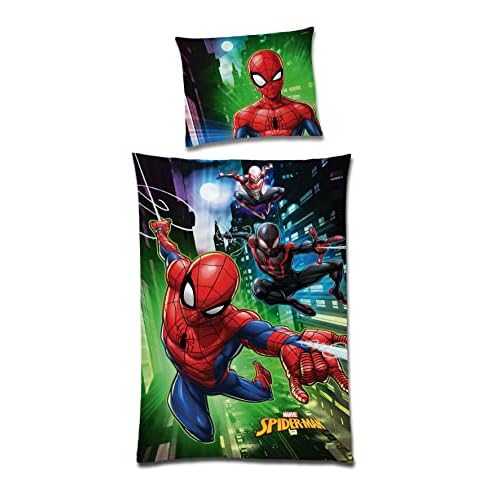 Tex idea Spiderman Marvel Bettwäsche 200 x 135cm, 80 cm x 80 cm, 100 Prozent Baumwolle