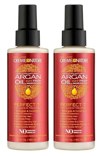 Creme Of Nature Argan Oil Leave-In 7-N-1 Treatment 4.23 Ounce (125ml) (2 Pack)