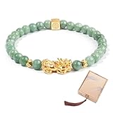 AROUROUA Fengshui Wealth Bracelet Green Real Jade...